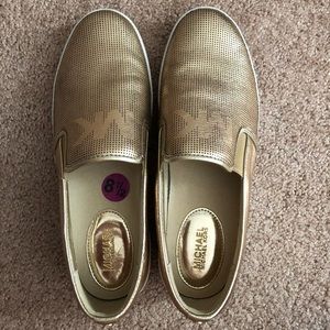 Michael Kors Keaton Slip-on Sneakers Metallic Gold